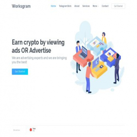 Скриншот главной страницы сайта worksgram.com