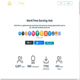 Скриншот главной страницы сайта worktime.site