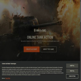 Скриншот главной страницы сайта worldfotanks.com