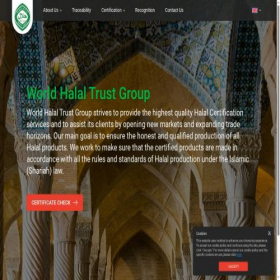 Скриншот главной страницы сайта worldhalaltrust.group