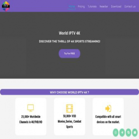 Скриншот главной страницы сайта worldiptv4k.com