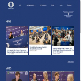 Скриншот главной страницы сайта worldrapidandblitz2023.fide.com
