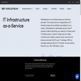 Скриншот главной страницы сайта worldstream.com