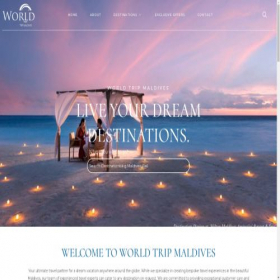 Скриншот главной страницы сайта worldtripmaldives.com