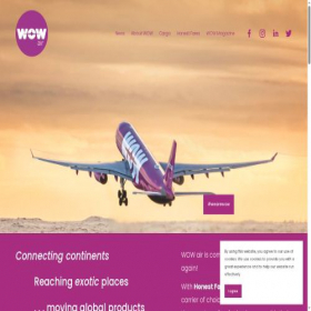 Скриншот главной страницы сайта wowair.com