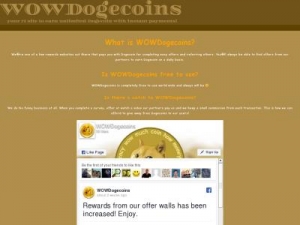 Скриншот главной страницы сайта wowdogecoins.us