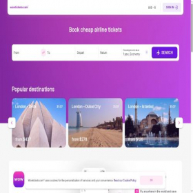 Скриншот главной страницы сайта wowtickets.com