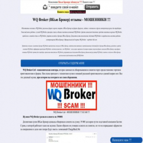 Скриншот главной страницы сайта wq-broker.org
