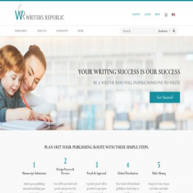 Скриншот главной страницы сайта writersrepublic.com