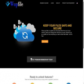 Скриншот главной страницы сайта wupfile.com