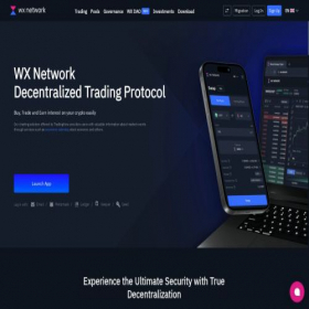 Скриншот главной страницы сайта wx.network