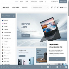 Скриншот главной страницы сайта x-rus.com
