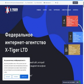 Скриншот главной страницы сайта x-tiger.ru