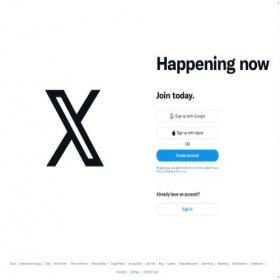 Скриншот главной страницы сайта x.com