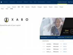 Скриншот главной страницы сайта xabo.io