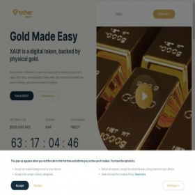Скриншот главной страницы сайта xautgold.digital