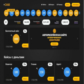Скриншот главной страницы сайта xcase.click
