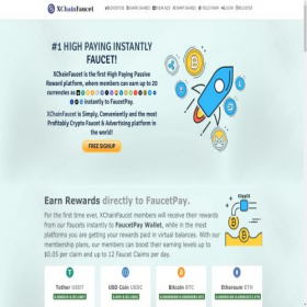 Скриншот главной страницы сайта xchainfaucet.com