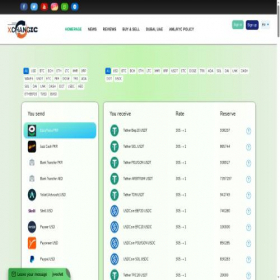 Скриншот главной страницы сайта xchangic.com