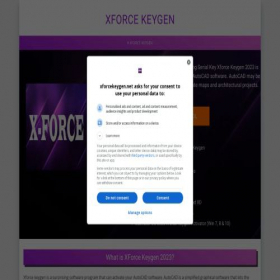 Скриншот главной страницы сайта xforcekeygen.net