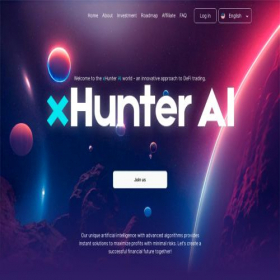 Скриншот главной страницы сайта xhunter.ai