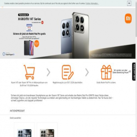 Скриншот главной страницы сайта xiaomi-aktion.de