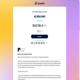 Скриншот главной страницы сайта xloto.com
