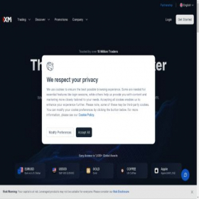 Скриншот главной страницы сайта xmglobal.com