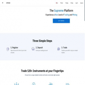 Скриншот главной страницы сайта xmtrade.org