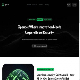 Скриншот главной страницы сайта xpence.io