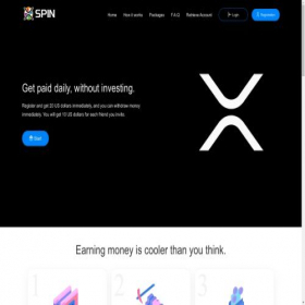Скриншот главной страницы сайта xrpspin.com