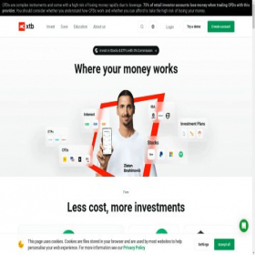 Скриншот главной страницы сайта xtb.com