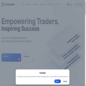 Скриншот главной страницы сайта xtracapital.org
