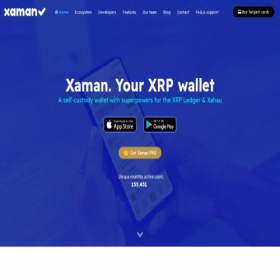 Скриншот главной страницы сайта xumm.app
