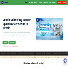 Скриншот главной страницы сайта xyminers.com