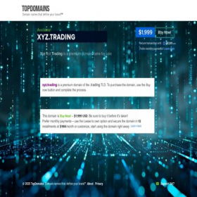 Скриншот главной страницы сайта xyz.trading