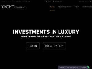 Скриншот главной страницы сайта yacht-company.com