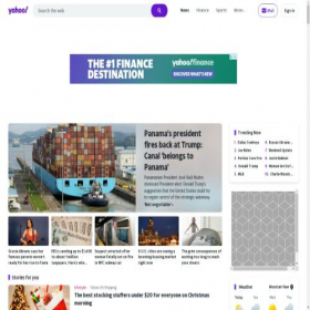 Скриншот главной страницы сайта yahoo.net