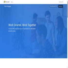 Скриншот главной страницы сайта yammer.com