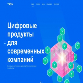Скриншот главной страницы сайта yasm.ltd