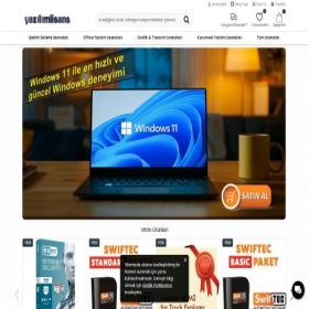 Скриншот главной страницы сайта yazilimlisansial.com