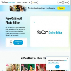 Скриншот главной страницы сайта yce.perfectcorp.com
