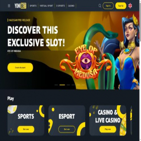 Скриншот главной страницы сайта yonibet.com