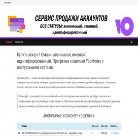 Скриншот главной страницы сайта yoomoney.store