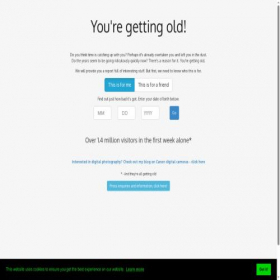 Скриншот главной страницы сайта you.regettingold.com