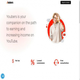 Скриншот главной страницы сайта youbers.com