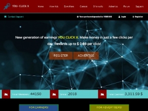Скриншот главной страницы сайта youclickx.com