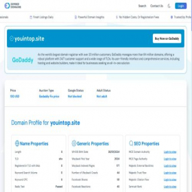 Скриншот главной страницы сайта youintop.site