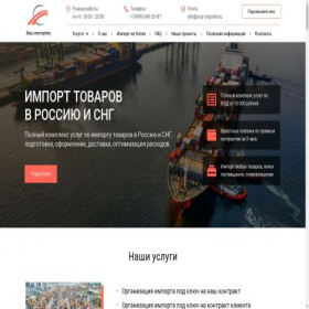 Скриншот главной страницы сайта your-importer.ru