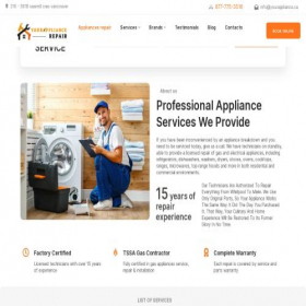 Скриншот главной страницы сайта yourappliance.ca